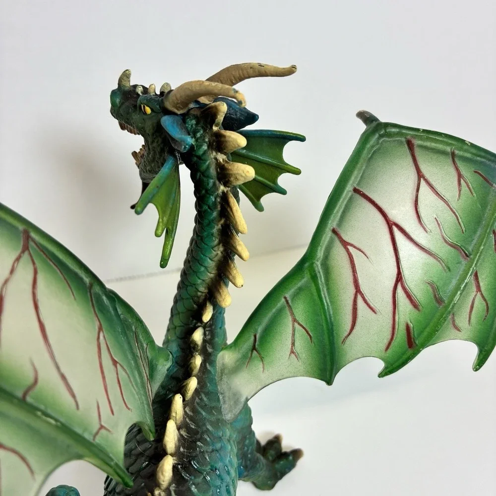 2003 Mythical Green Dragon Figure by Schleich World of Knights 5.5